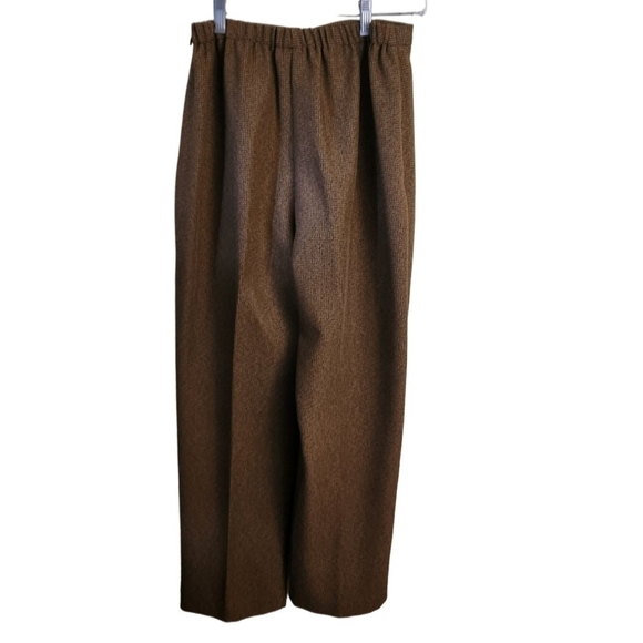 Danny & Nicole Vintage Brown Tweed Unique Pant Suit Size 8P - Picture 4 of 11